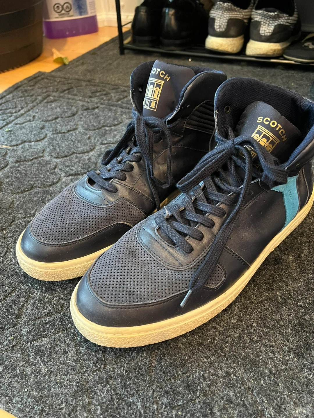 Scotch & Soda High-Top Sneakers - Navy - Size 44
