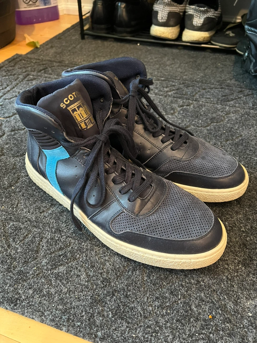Scotch & Soda High-Top Sneakers - Navy - Size 44 - photo 2