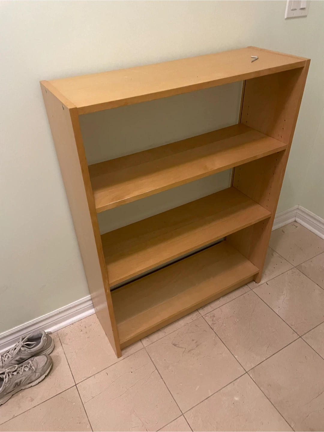 Light Wood 3-Shelf Bookcase