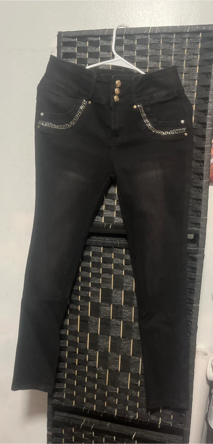 Black Embellished Jeans