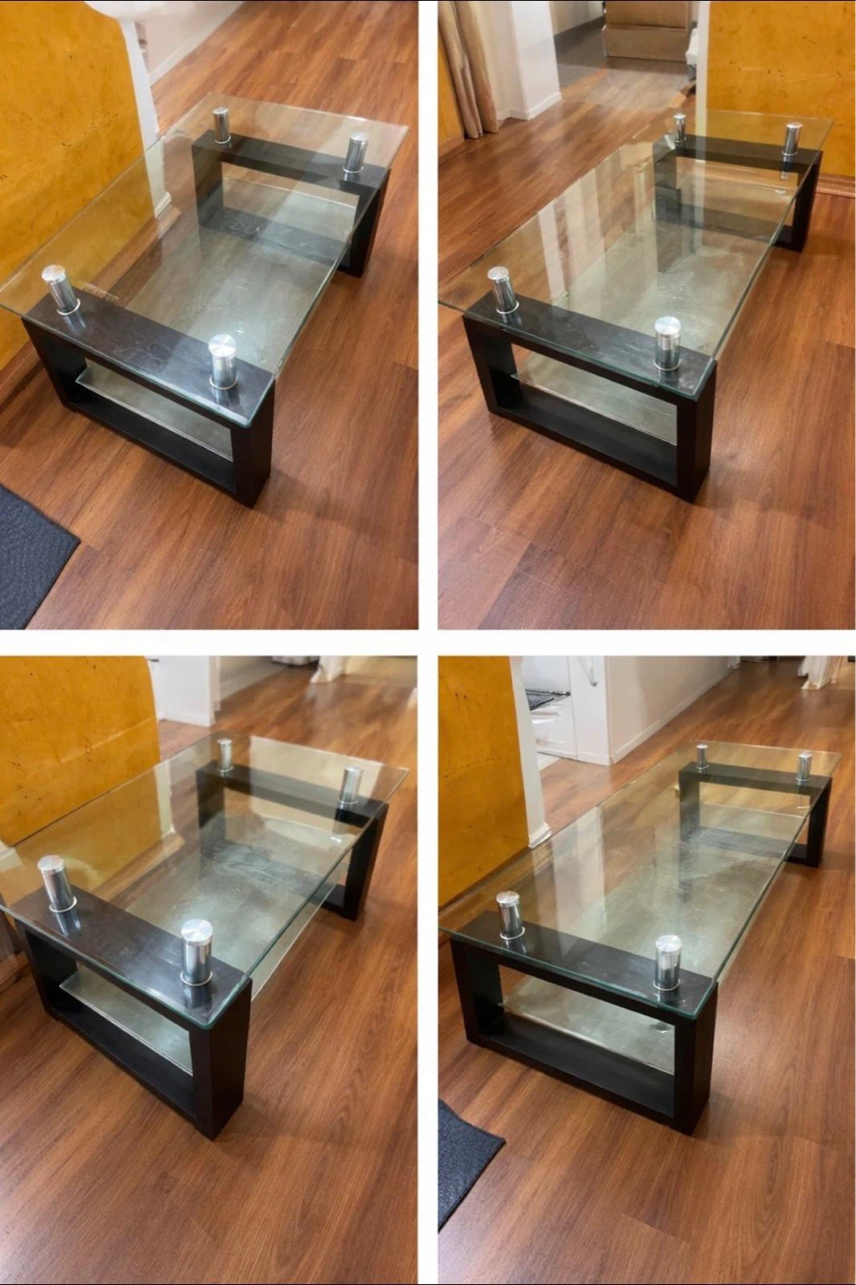 Glass and Wood Coffee Table - photo 2