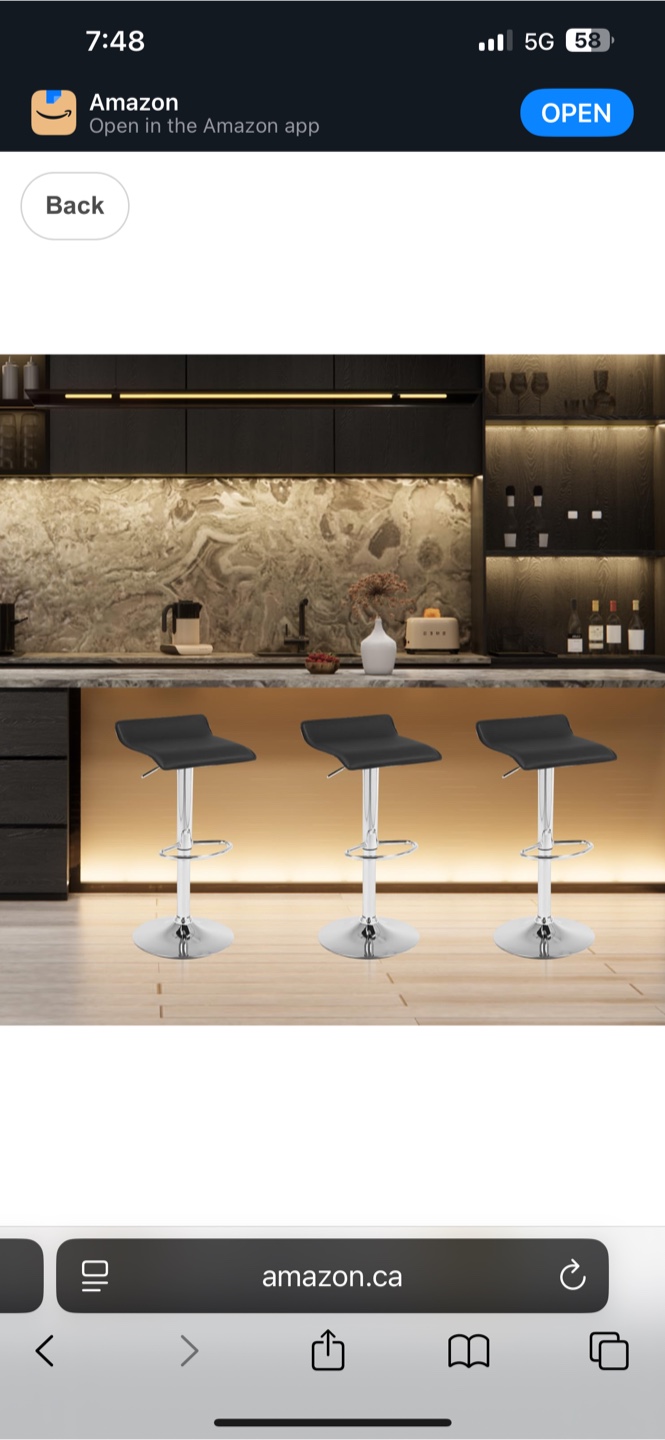 Bar Stool - Black - photo 2