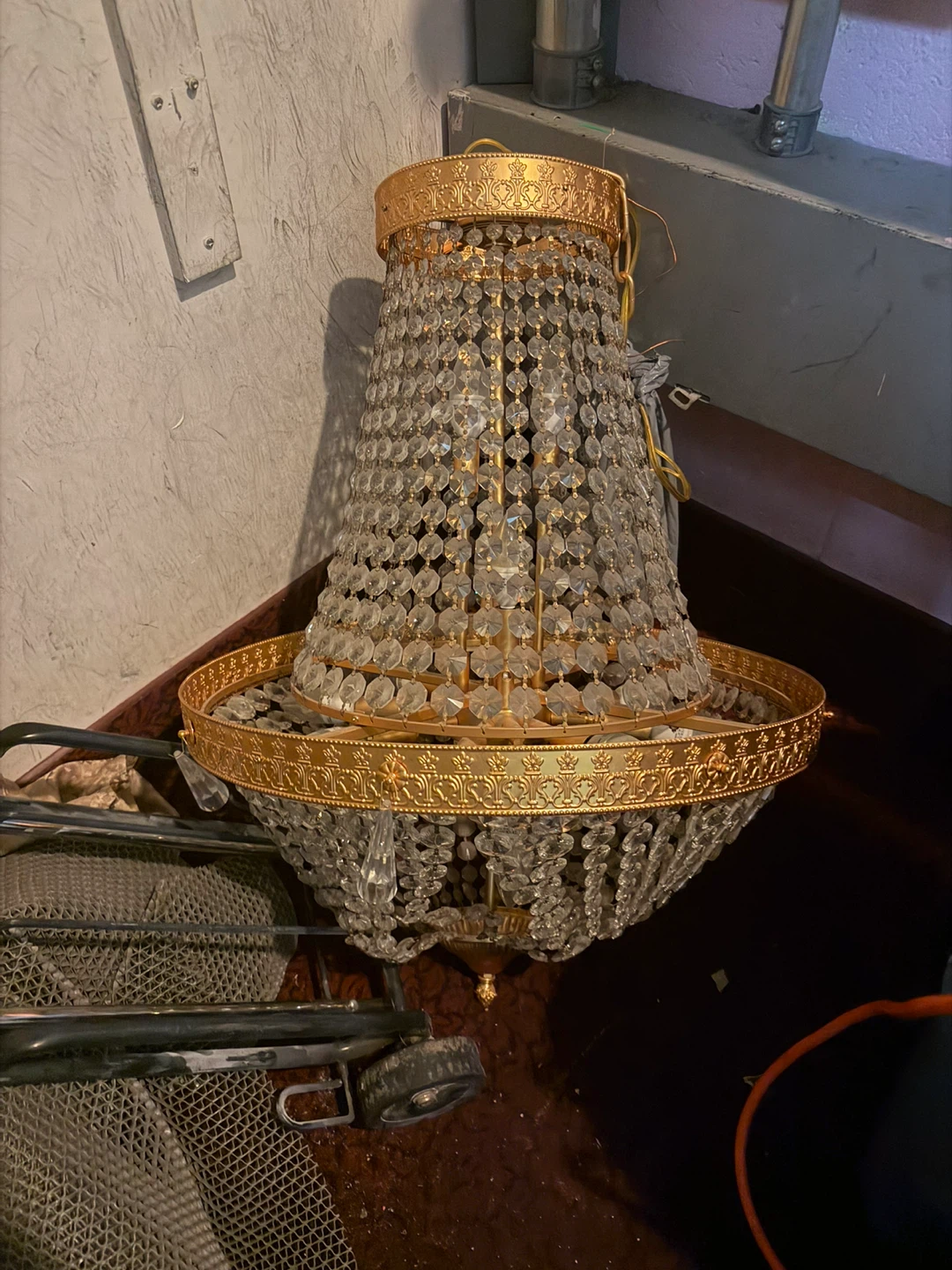 Gold Crystal Chandelier