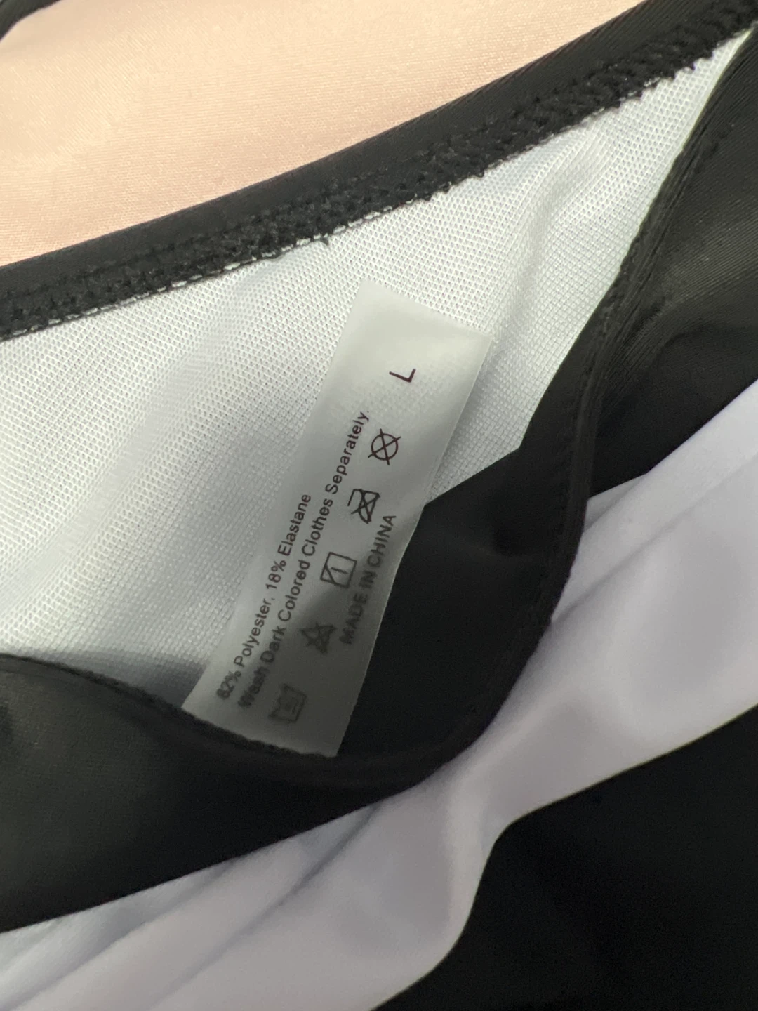 Two-Piece Swimsuit - Black & White - Size L - photo 3