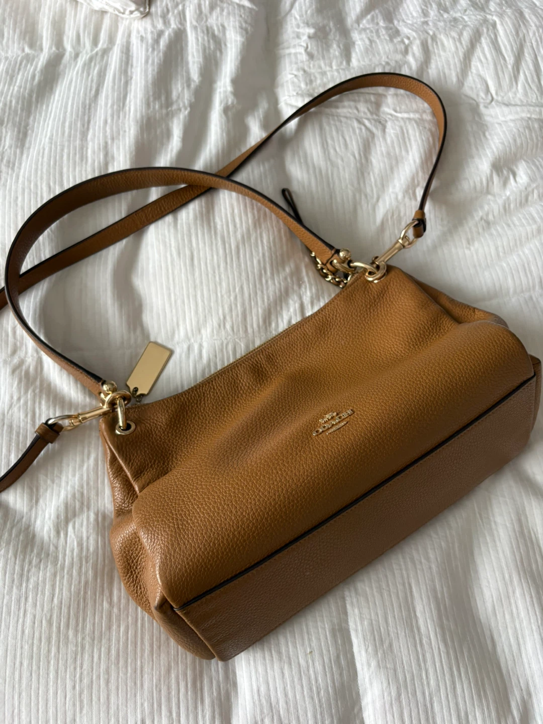 Coach Leather Shoulder Bag - Brown