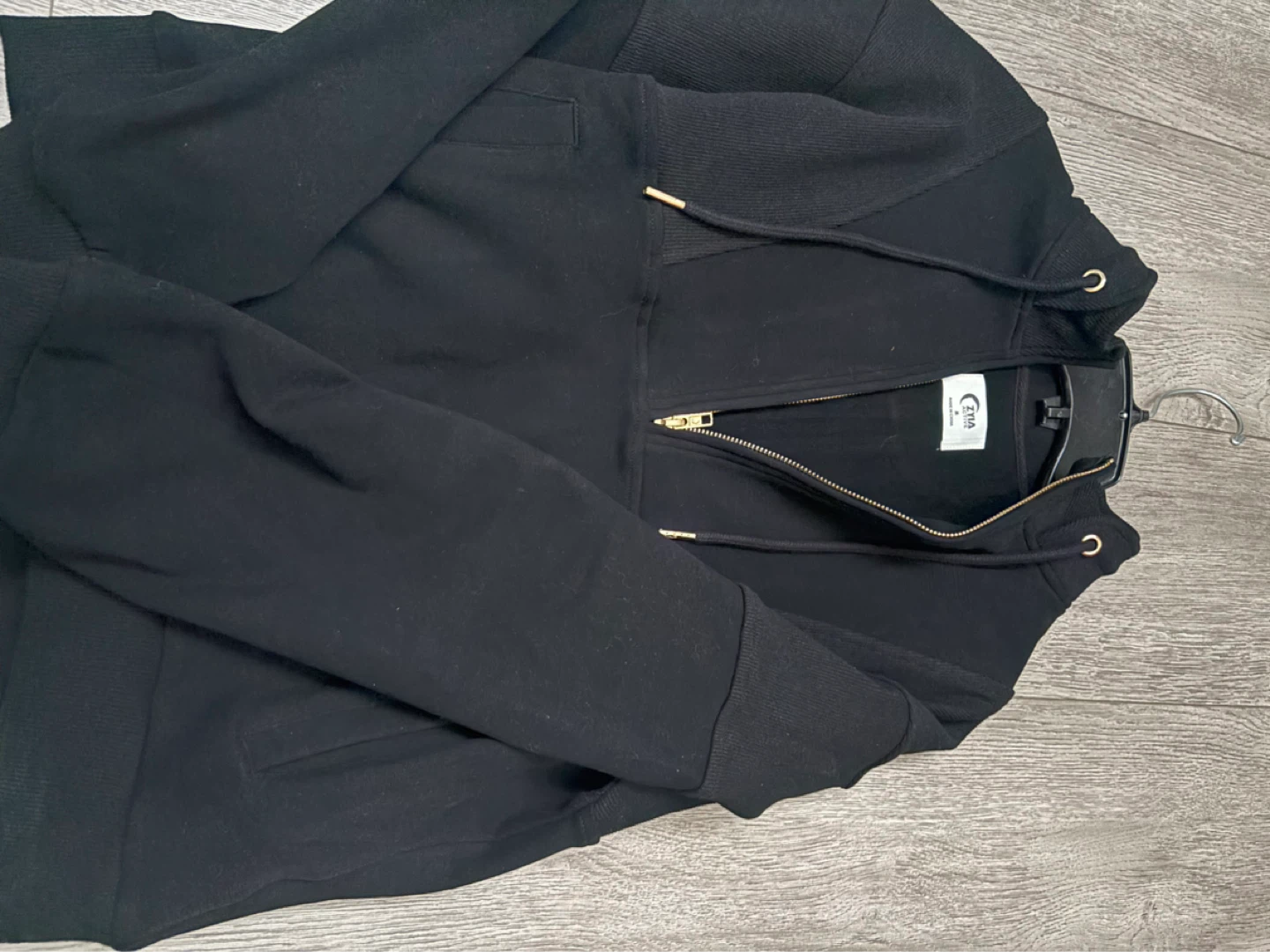 ZYIA Active Black Half-Zip Hoodie - Size M