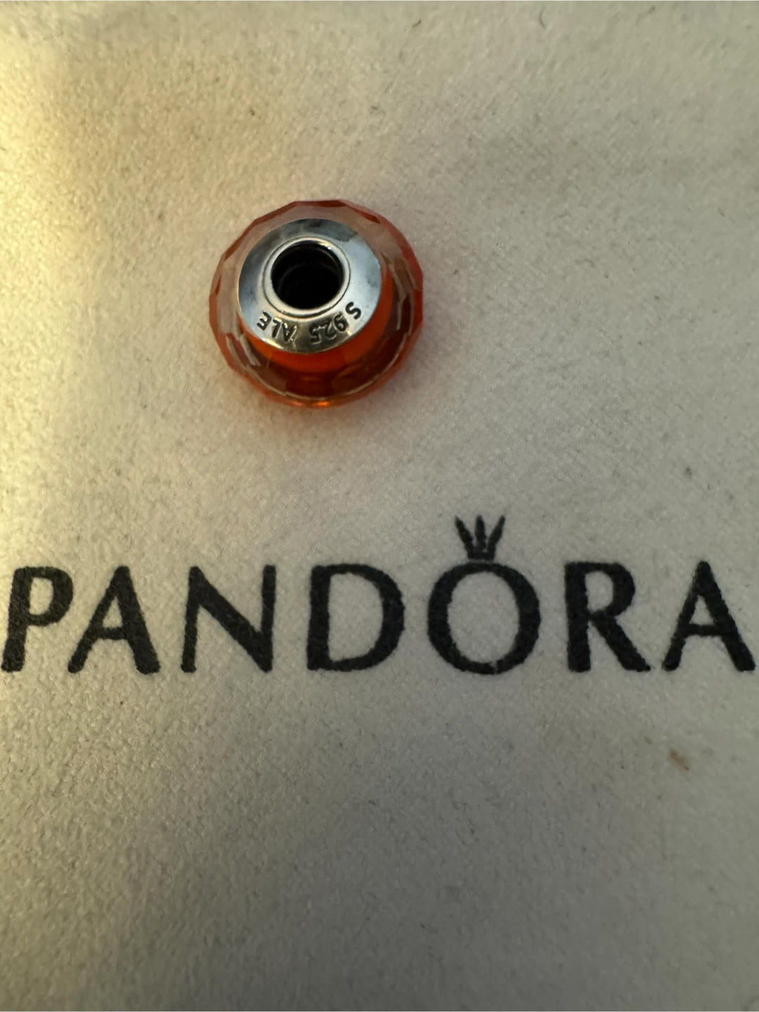 Authentic Pandora Orange Faceted Charm - photo 2