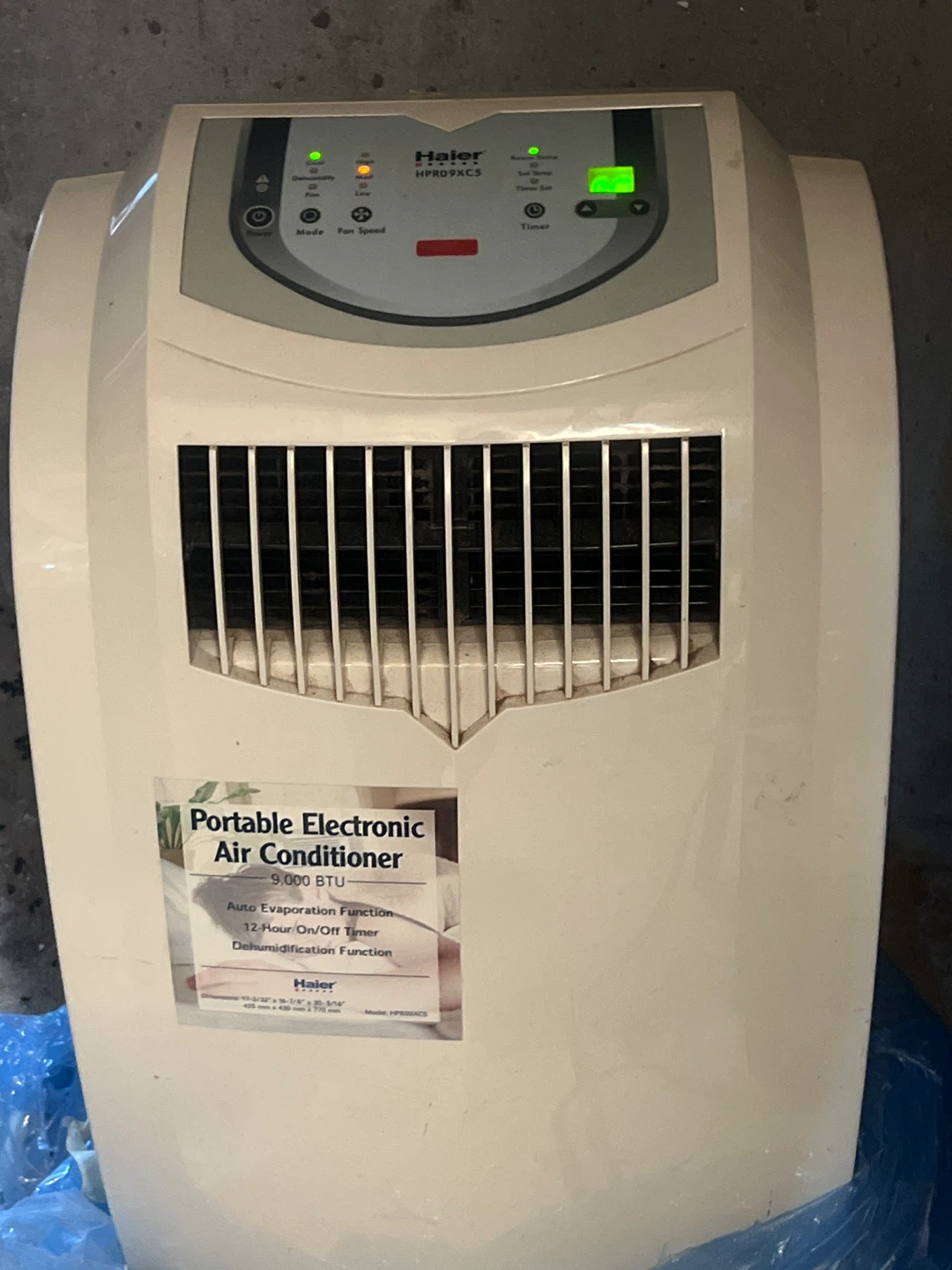 Haier HPRO9XC5 Portable Electronic Air Conditioner 9,000 BTU - photo 2