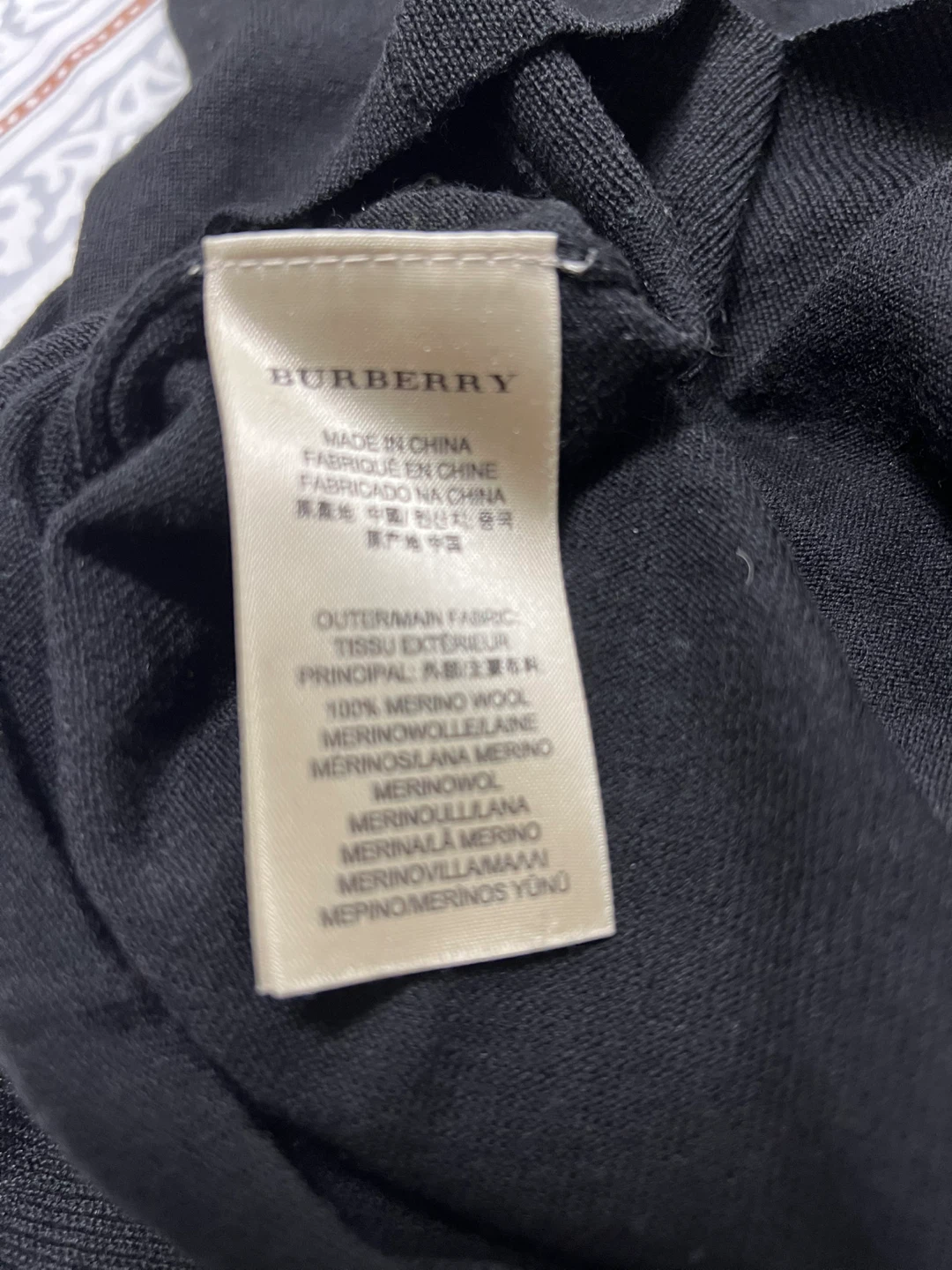 Burberry Brit Black Merino Wool Sweater Size S - photo 5