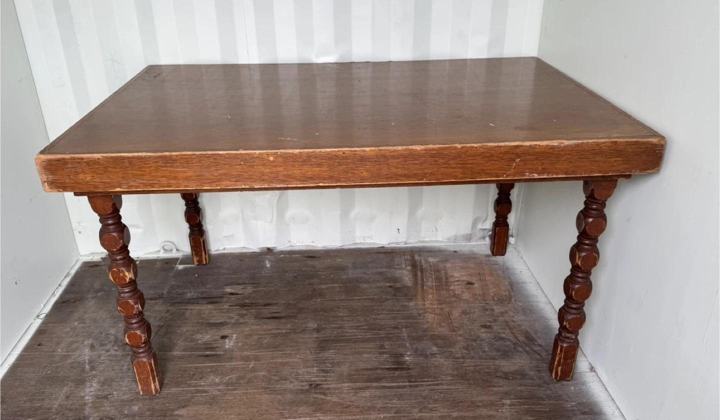 Wooden Table with Bobble Legs