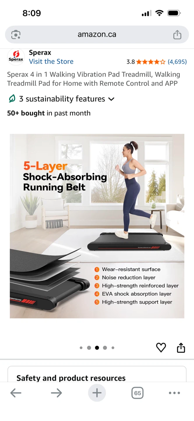 Sperax 4-in-1 Walking Vibration Pad Treadmill - photo 5