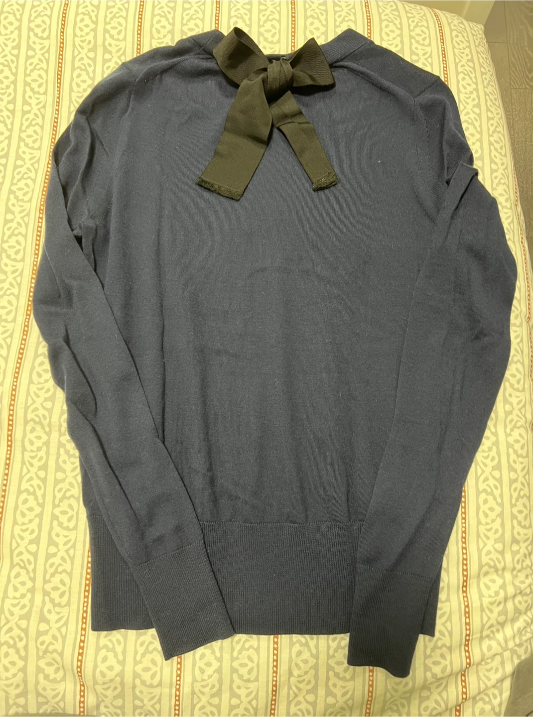 Burberry Navy 100% Super Fine Merino Wool Sweater Size S - photo 3