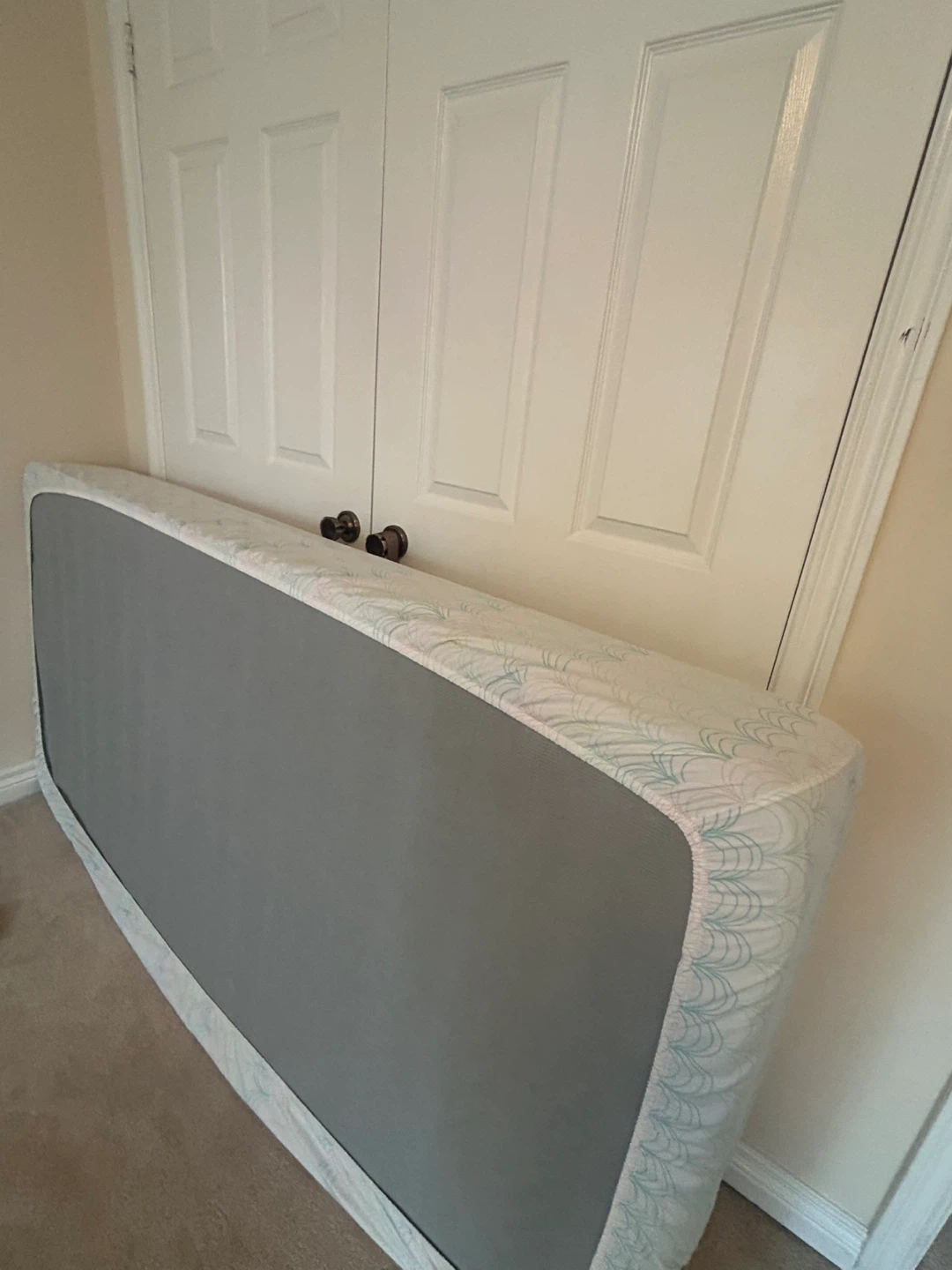 White Twin Bed Frame with Headboard