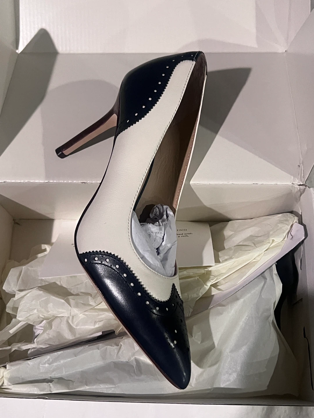 Lauren RL Women's Lynden Two-Tone Wingtip Pumps - Size 6.5B - photo 5