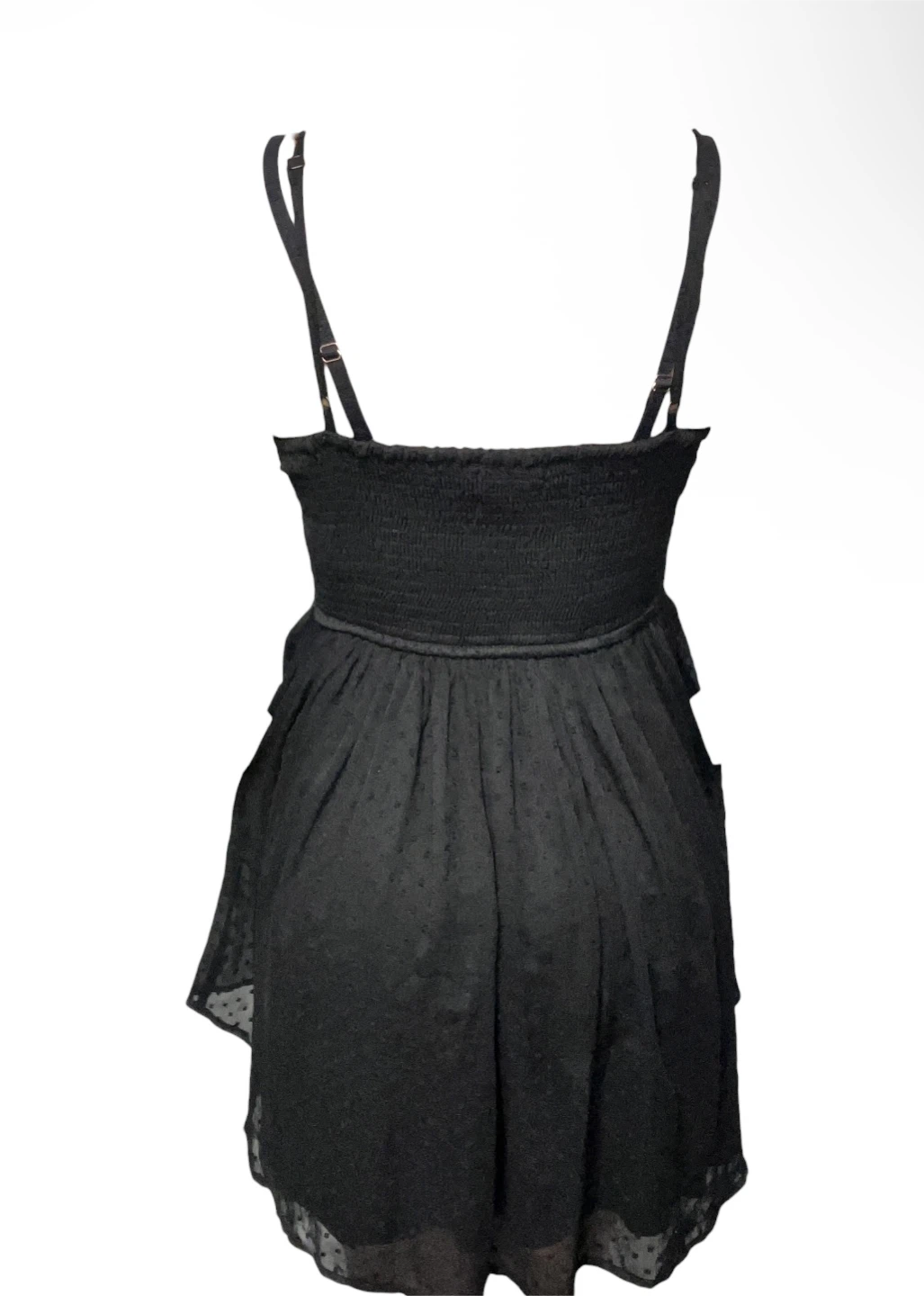 Black Velvet & Chiffon Dress - Size S - photo 2