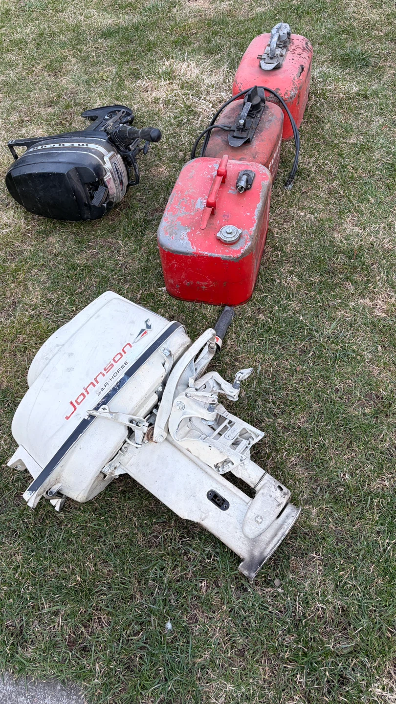 Johnson Evinrude Mercury Outboard Motors and Fuel Tanks