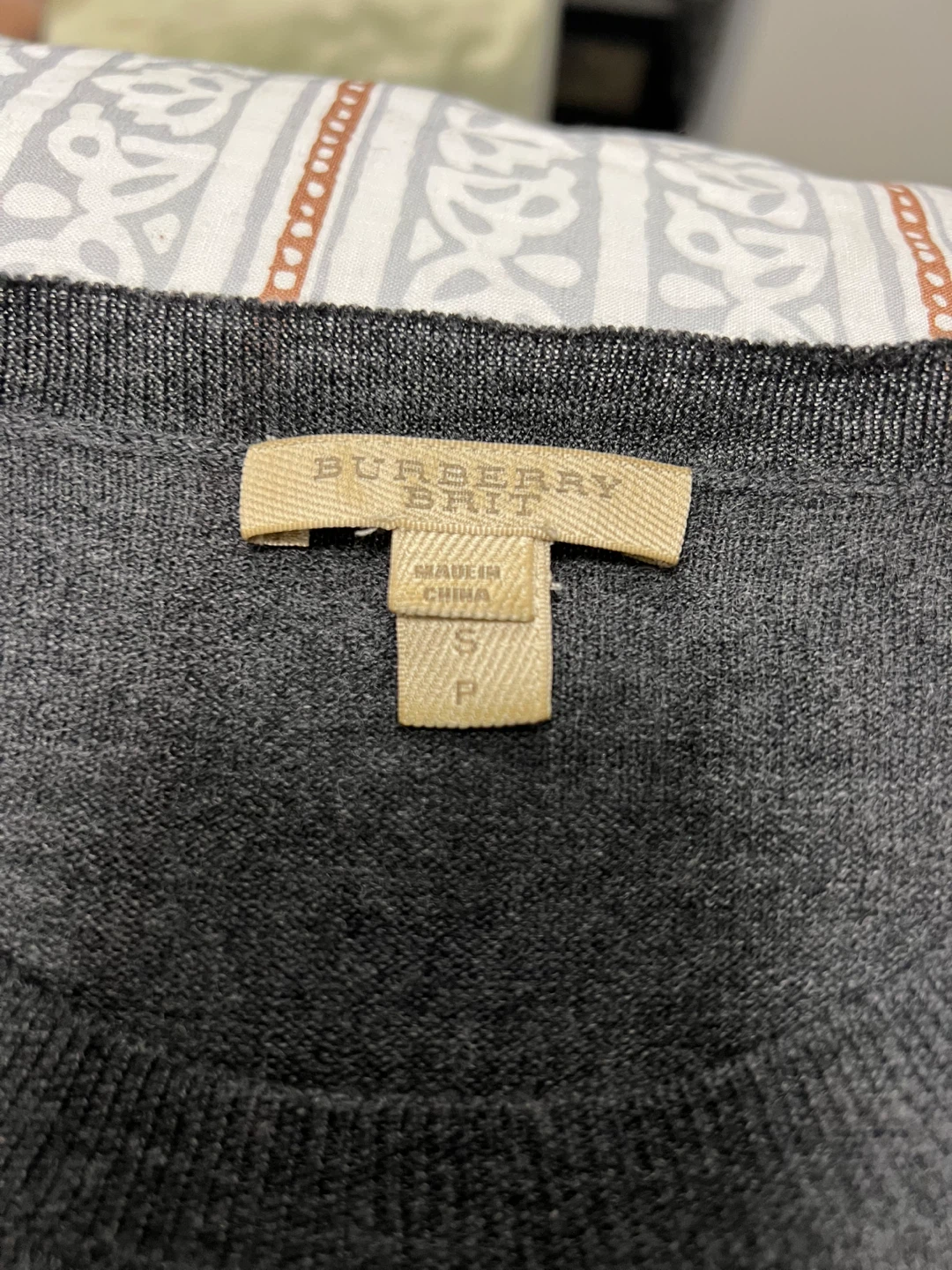 Burberry Brit Grey Merino Wool Sweater Size S - photo 2
