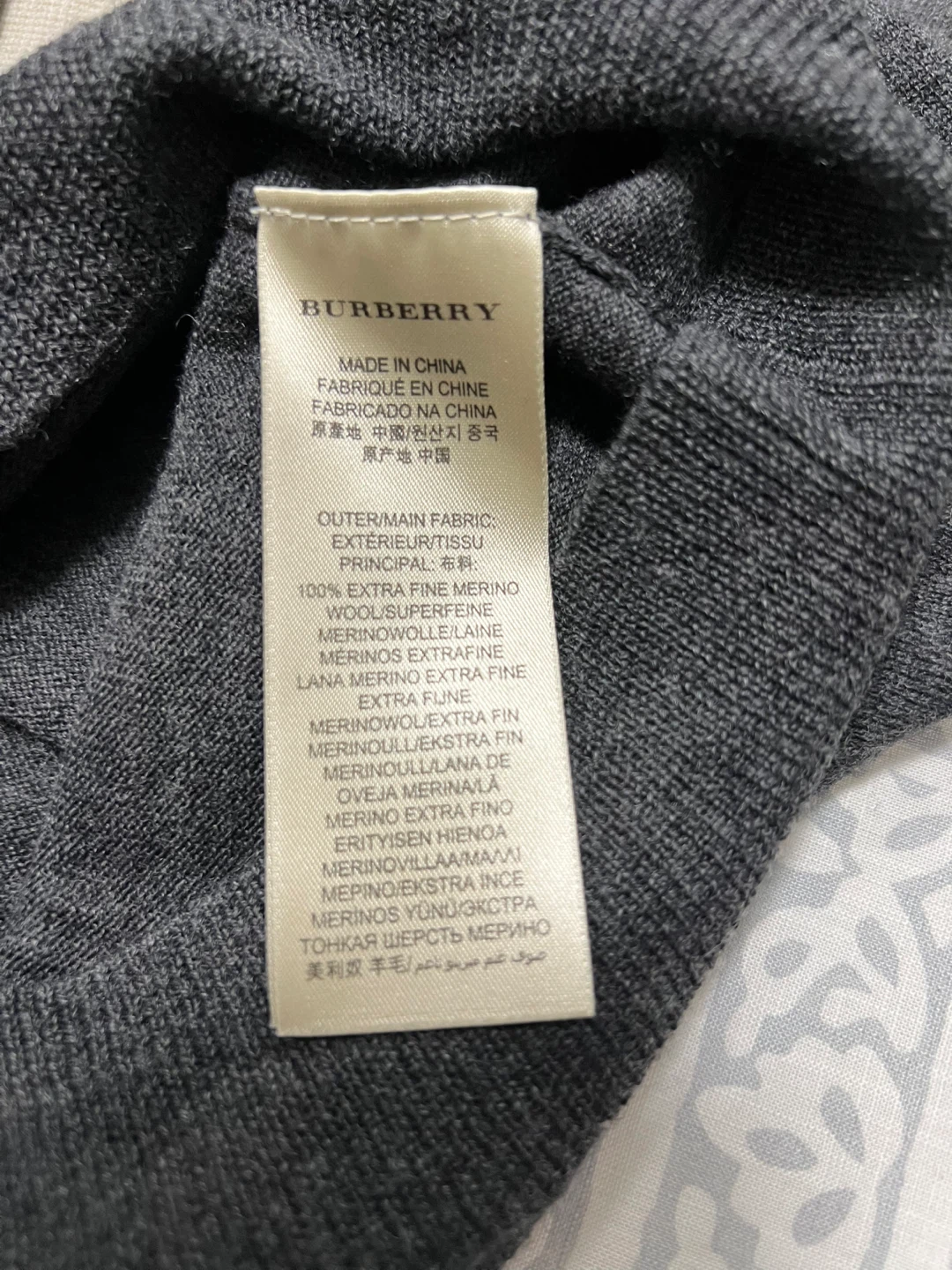 Burberry Brit Grey Merino Wool Sweater Size S - photo 4