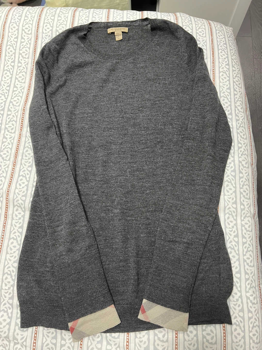 Burberry Brit Grey Merino Wool Sweater Size S