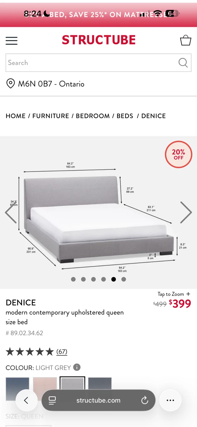 STRUCTUBE Queen Bed Frame - photo 5