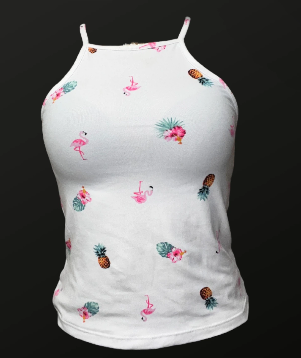White Flamingo & Pineapple Tank Top