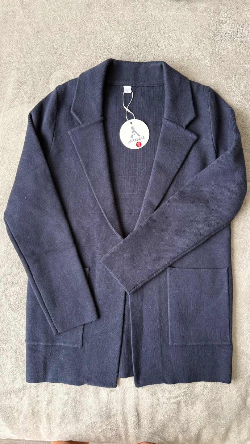 Navy Blazer Cardigan