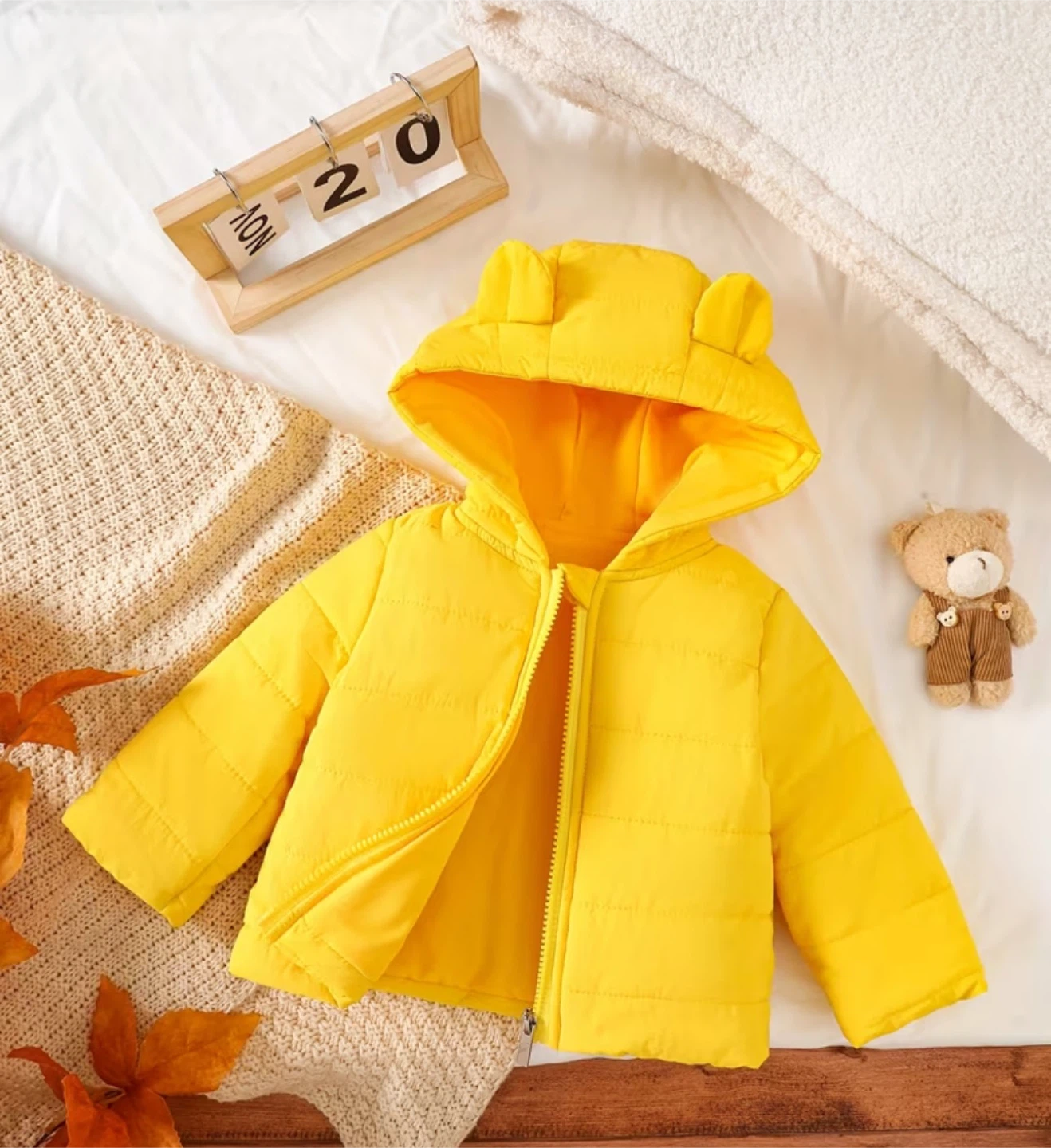 Brand New Kids Yellow Puffer Jacket  size 18-24 months
