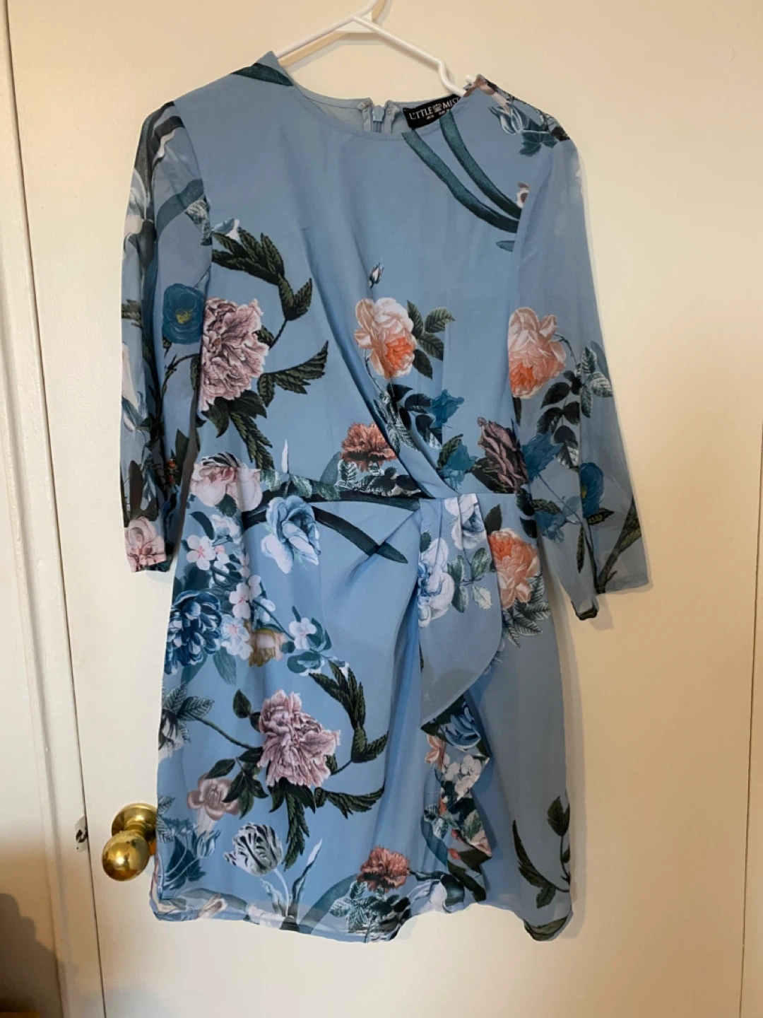 Blue Floral Dress (Size 6)