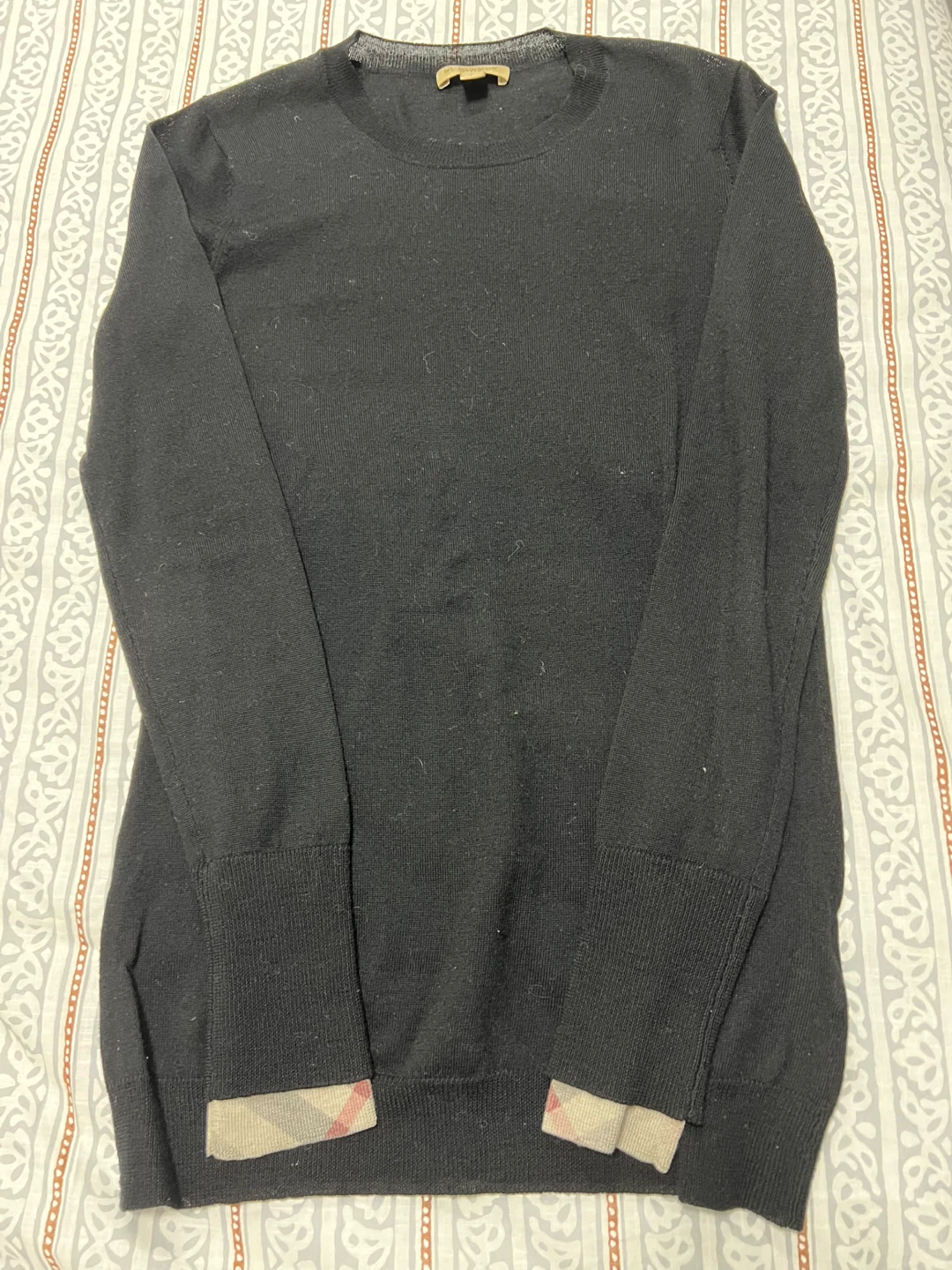 Burberry Brit Black Merino Wool Sweater Size S