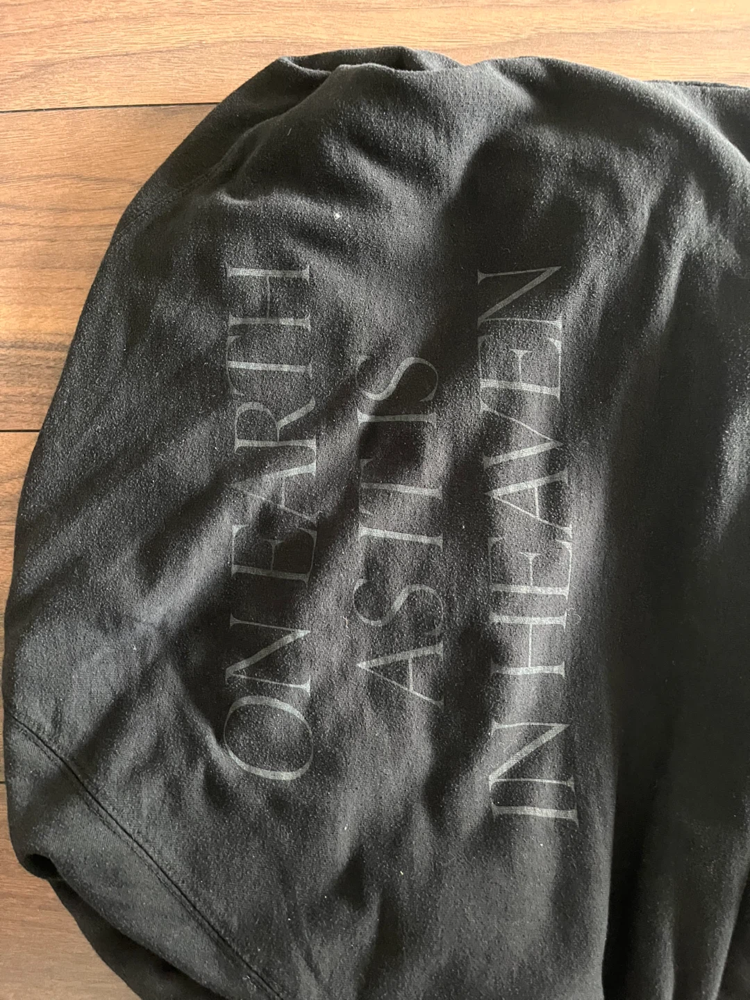 Black Zip-Up Hoodie with Graphic Back - photo 2