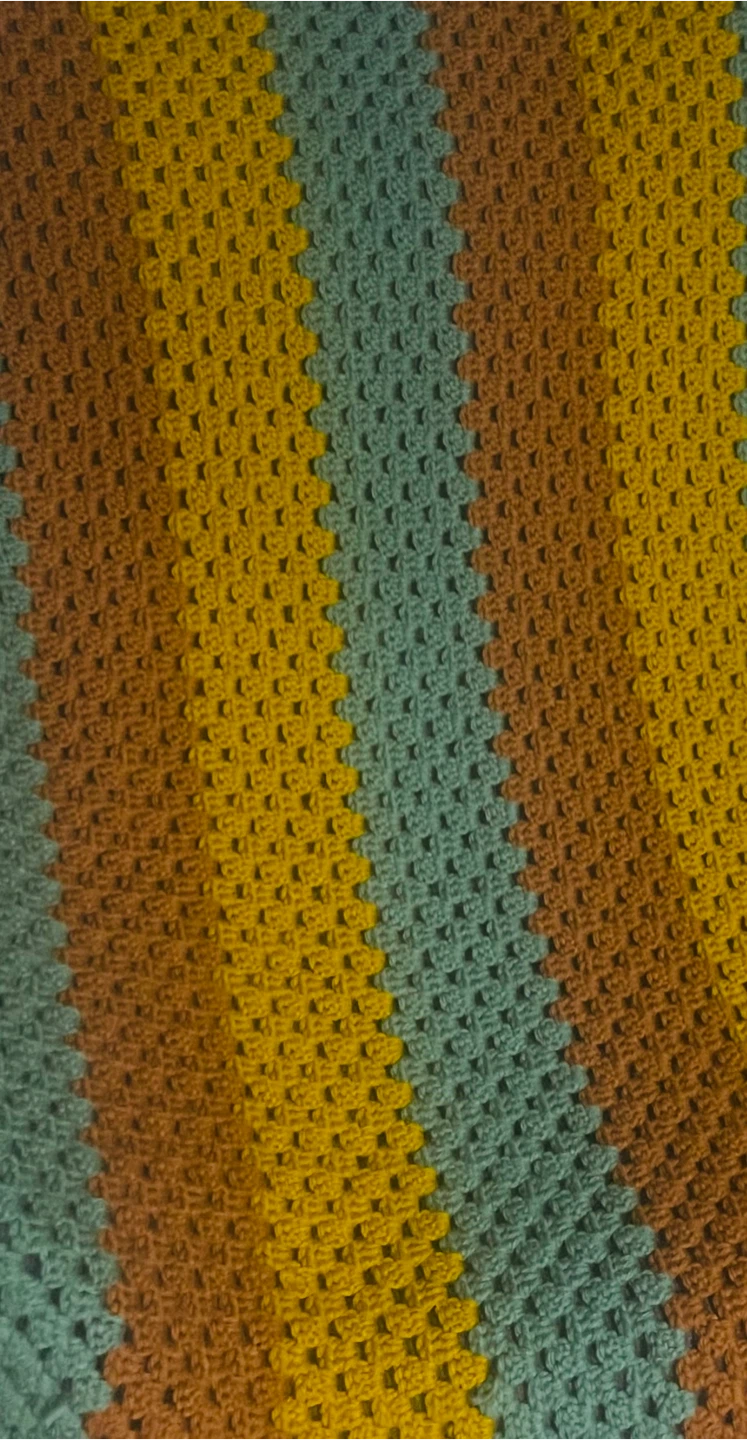 Striped Crochet Throw Blanket - photo 5