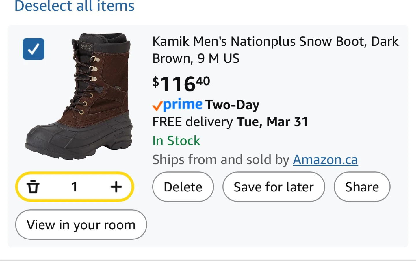 Kamik Men's Nationplus Snow Boots - Dark Brown - photo 5