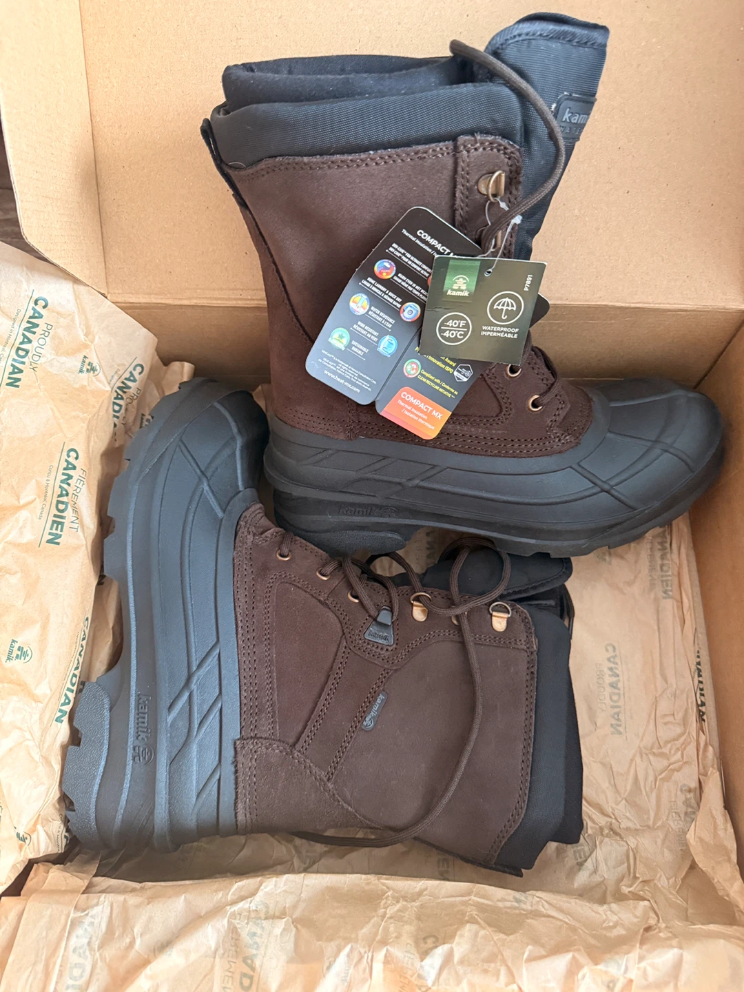 Kamik Men's Nationplus Snow Boots - Dark Brown