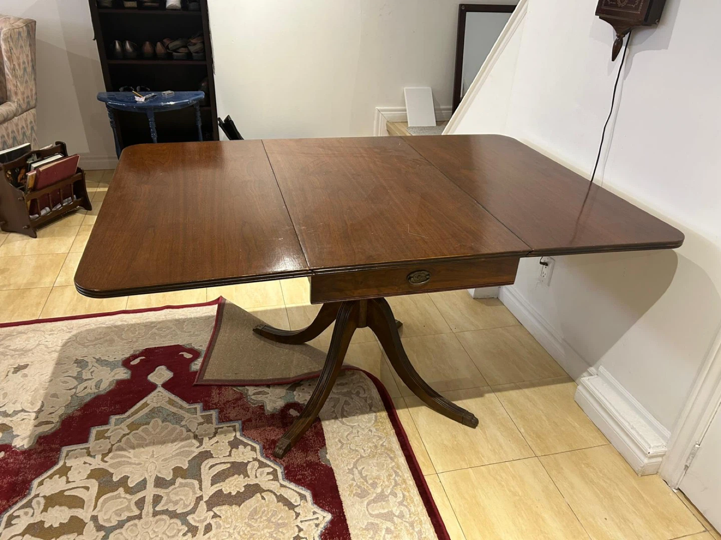 Drop Leaf Dining Table - Mahogany Finish - photo 2