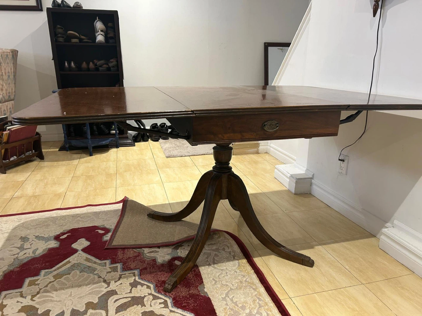 Drop Leaf Dining Table - Mahogany Finish - photo 3