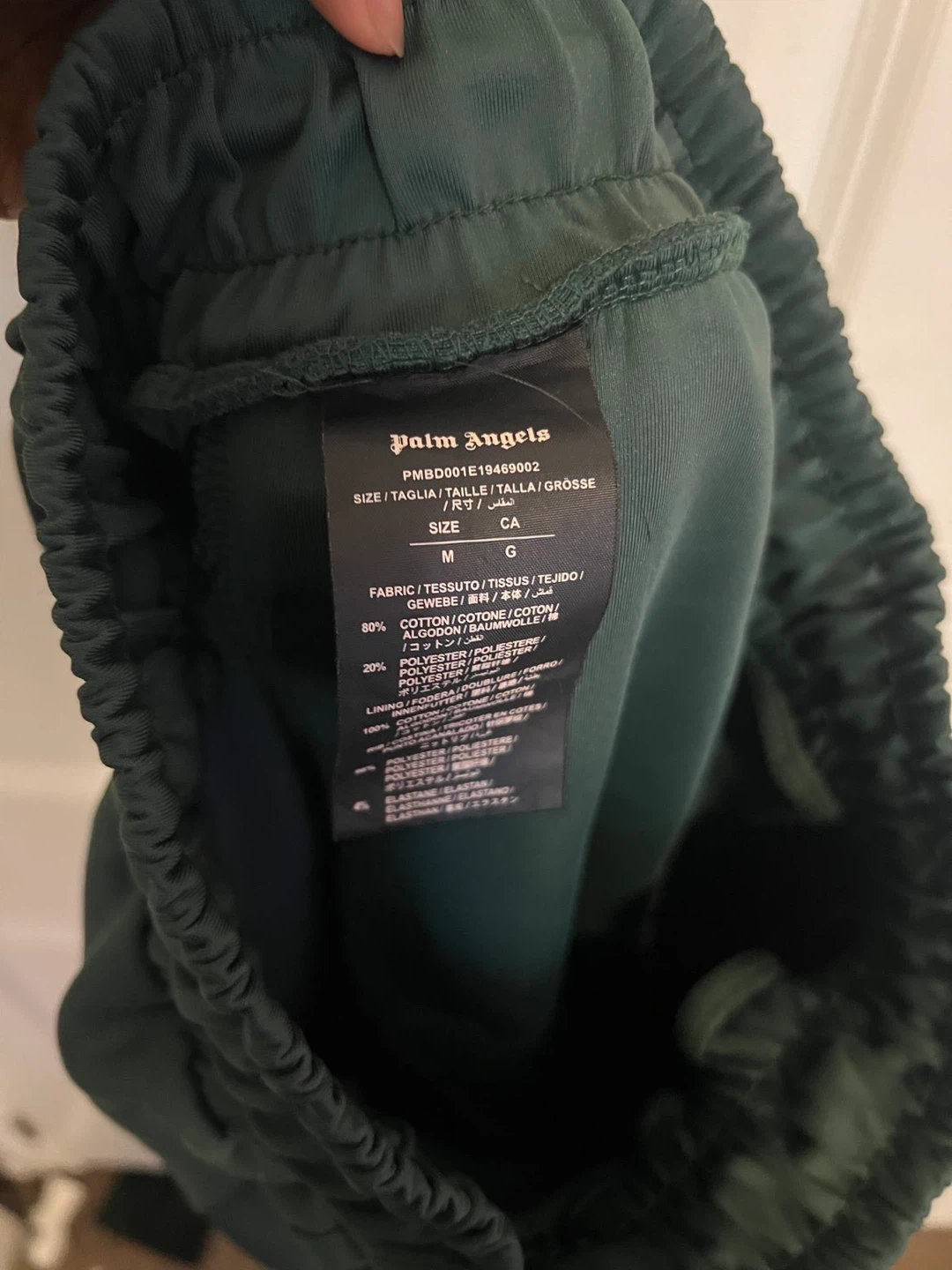 Palm Angels Track Shorts - Green - photo 3