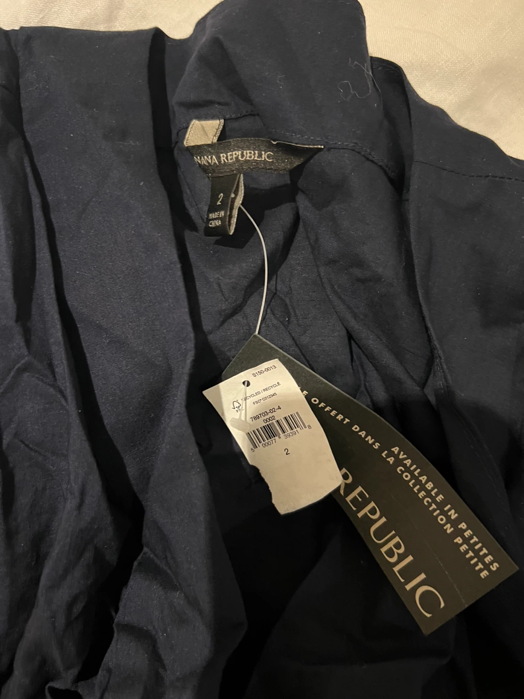 Banana Republic Navy Tiered Midi Wrap Dress Size 2 - photo 3