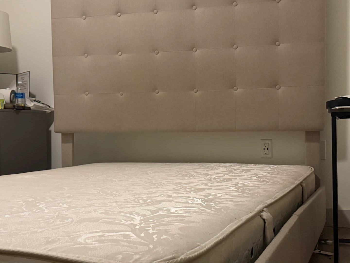 Tufted Headboard Queen Bed Frame with Mattress - photo 3