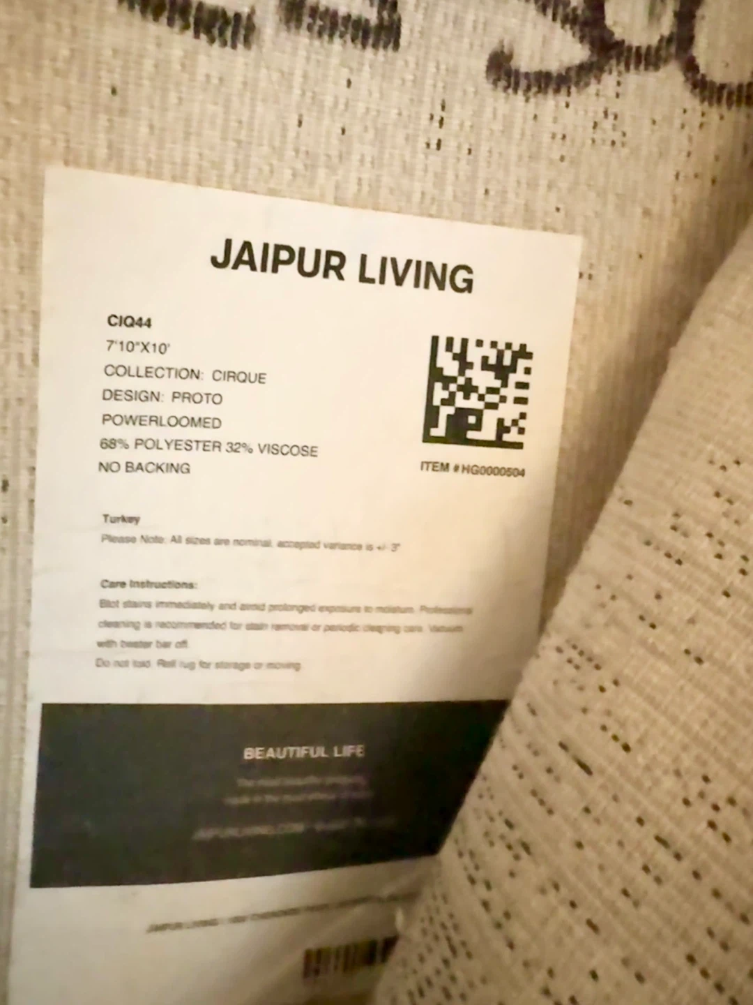 JAIPUR RUG 8’x10’ - OPEN TO DELIVERY - photo 3