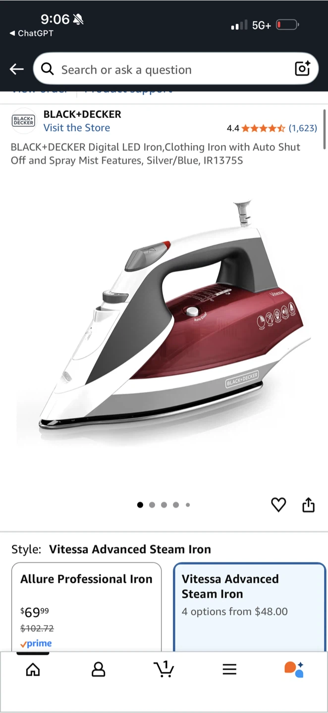 BLACK+DECKER Vitessa Steam Iron (IR2050)