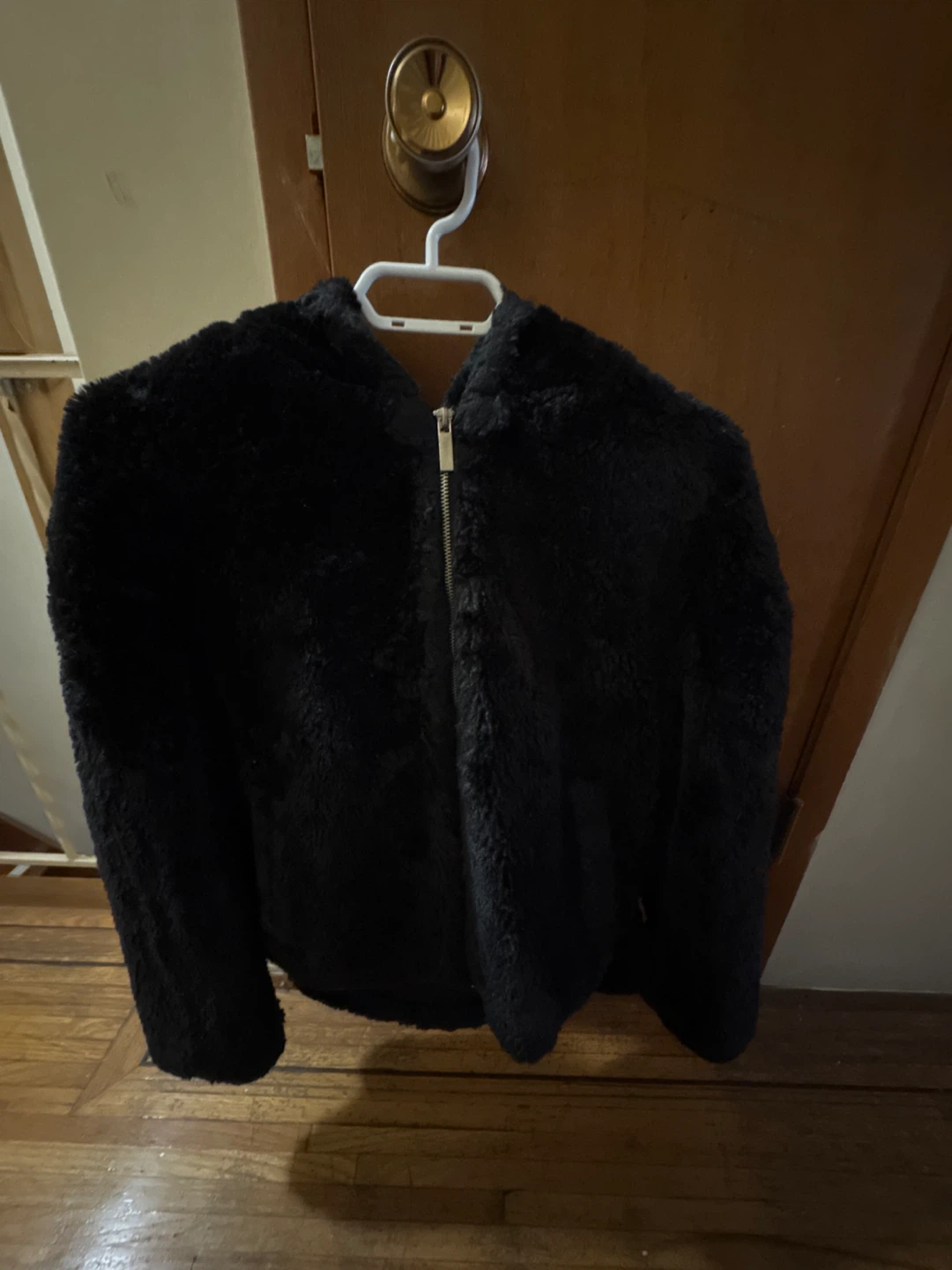 ZARA Black Fur Jacket XS