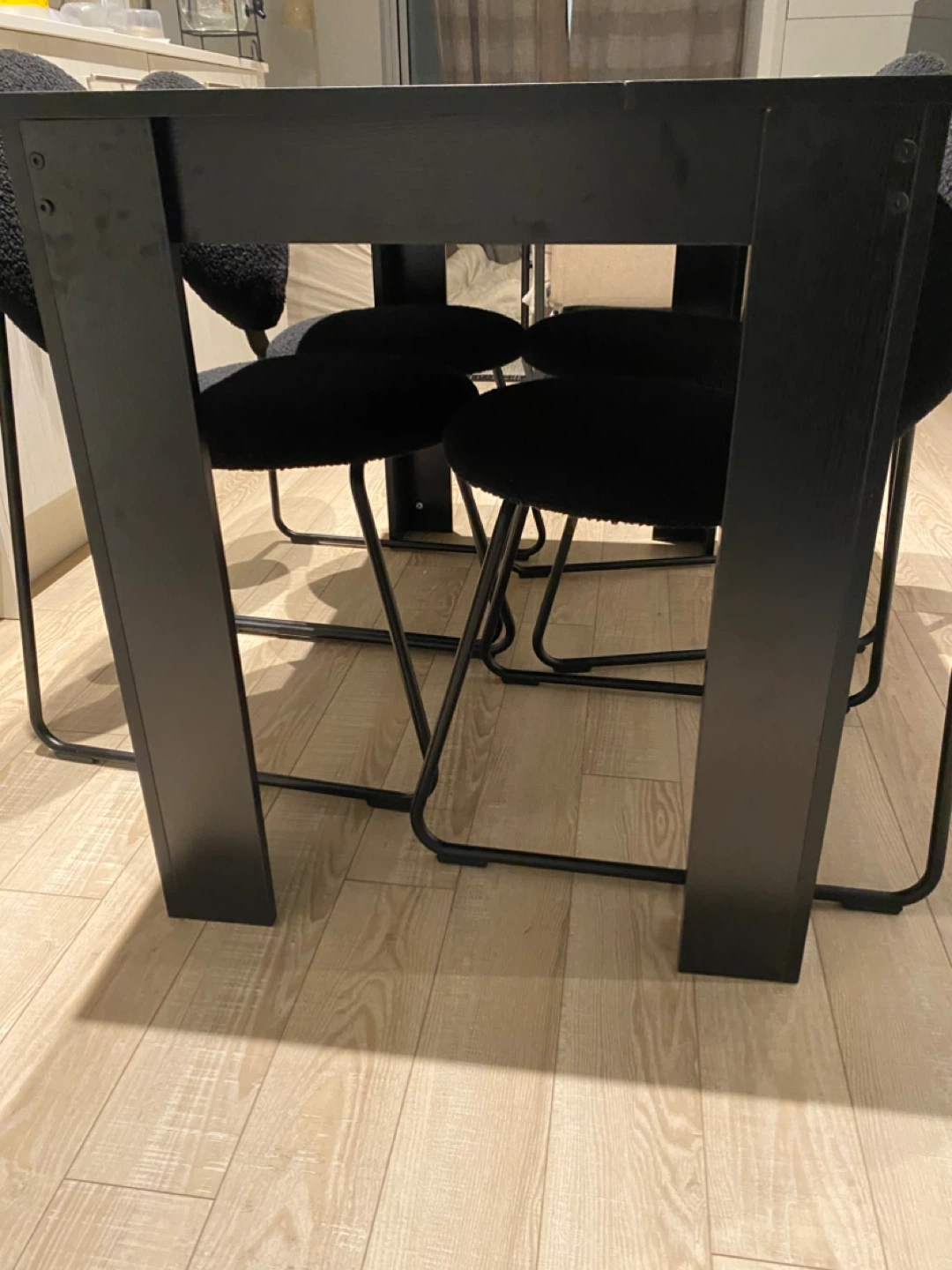 Black Dining Table - 120cm x 69cm - photo 4