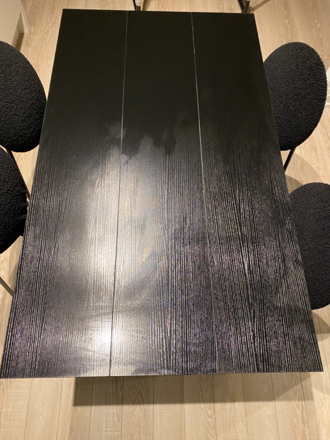 Black Dining Table - 120cm x 69cm - photo 3
