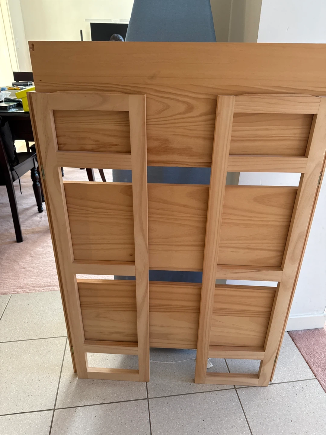 Wooden 3-Tier Shelf Unit Foldable & Portable (2 bookshelves) - photo 3