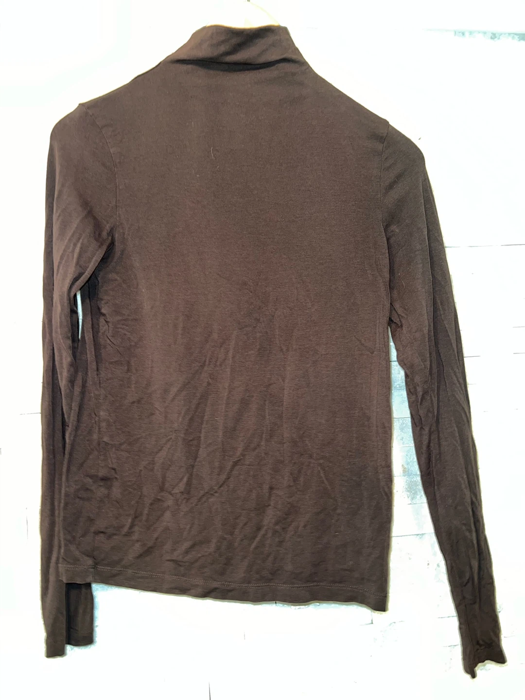 Oak + Fort Brown Turtleneck Long Sleeve Shirt