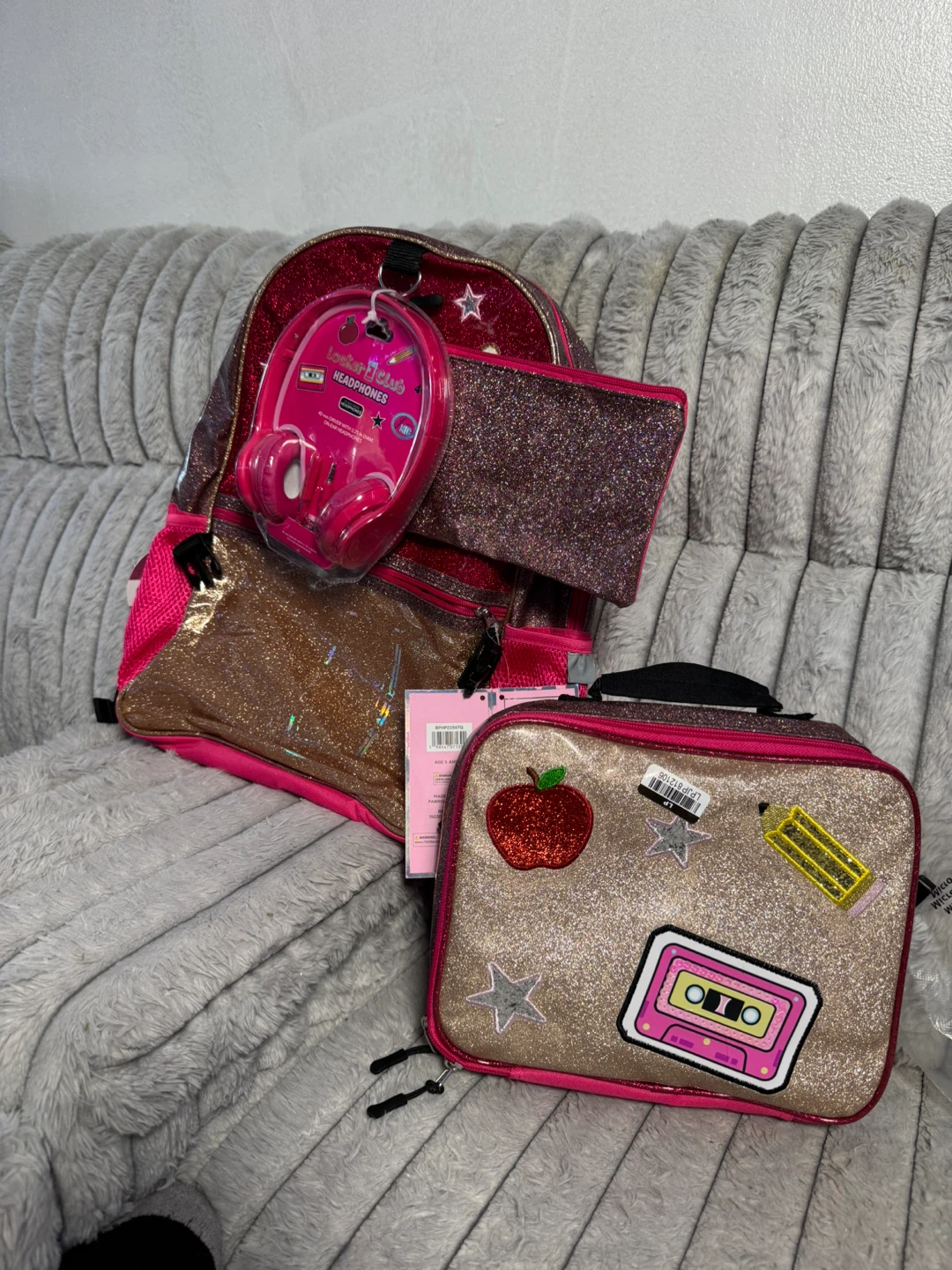 Kids Backpack Set with Headphones and Lunch Bag