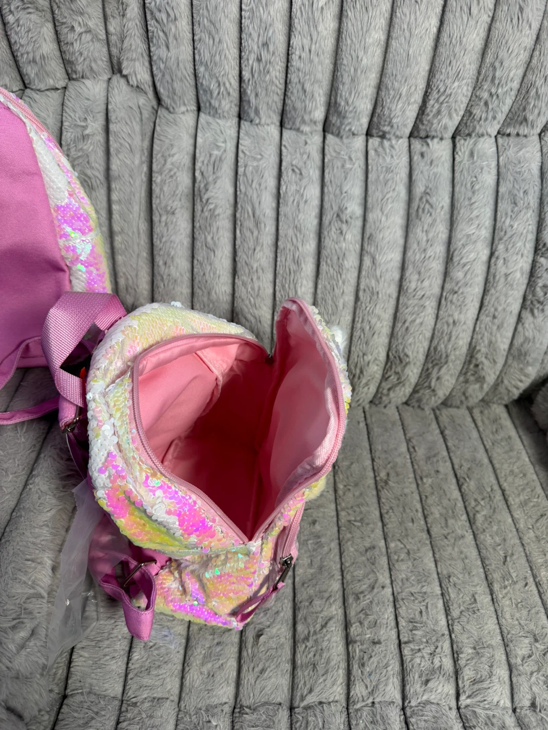 Cat & Jack Pink Sequin Bear Mini Backpack - photo 4