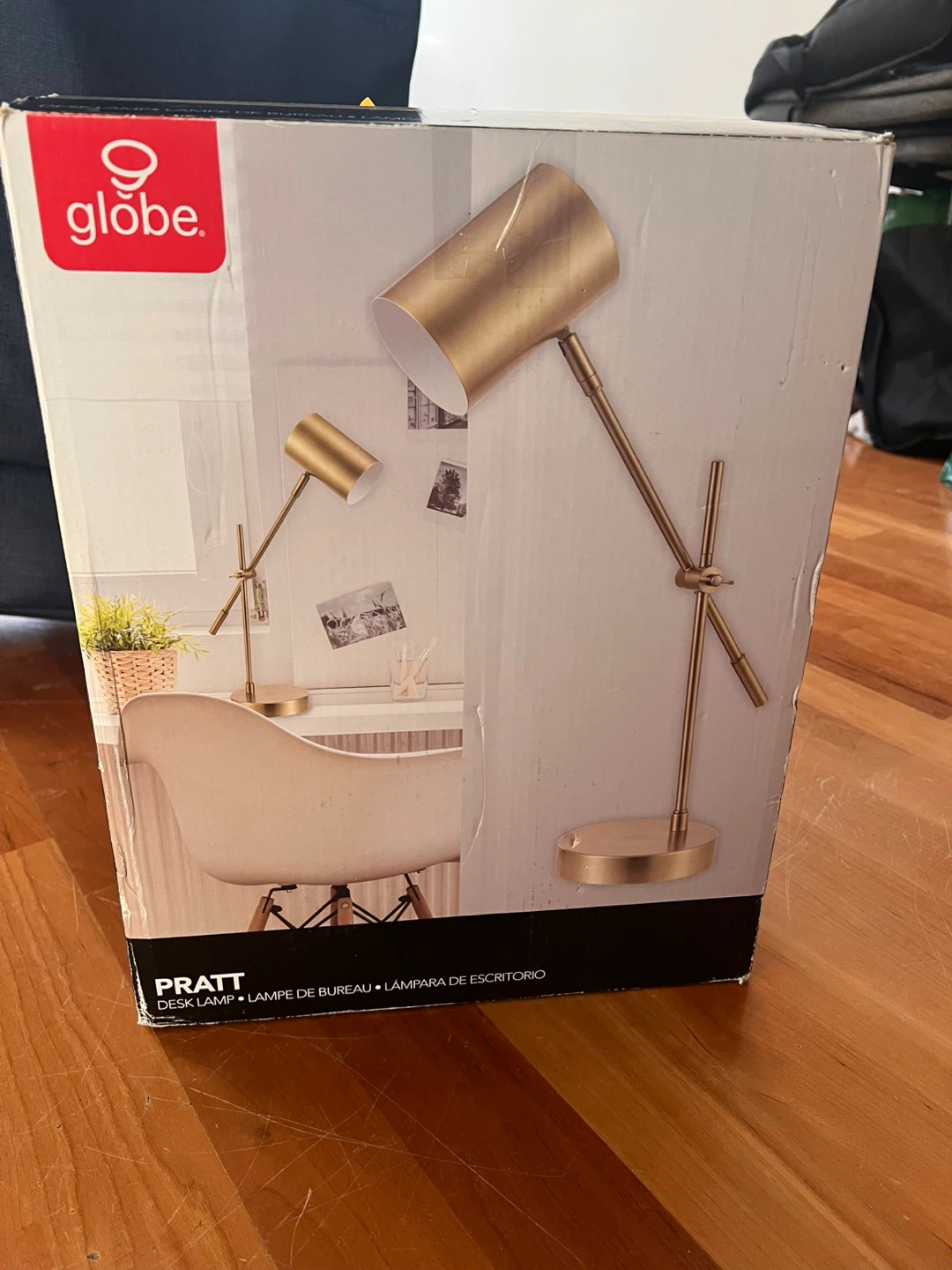 Globe Pratt Desk Lamp - Gold