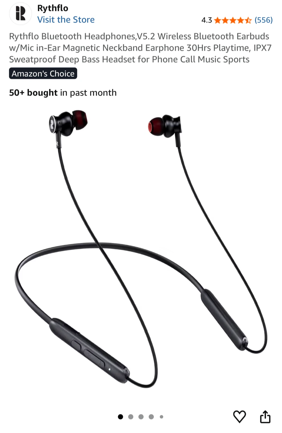 🎧 Wireless Neckband Earphones (Excellent Condition)