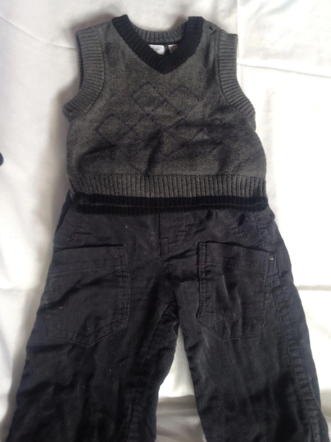 MEXX Boys Sweater Vest and Corduroy Pants Set